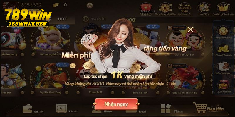 Rinh tay tiền thưởng ngay sau khi đăng ký tài khoản 789WIN